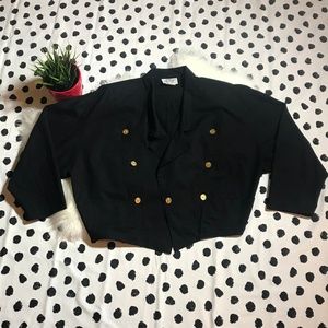 Vintage Cropped Blazer Jacket 80's 90's Military
